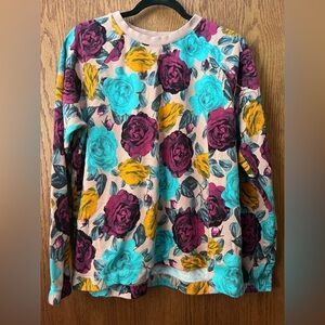 Nike Women's Sportswear Icon Clash Foral Crewneck Sweatshirt Rose